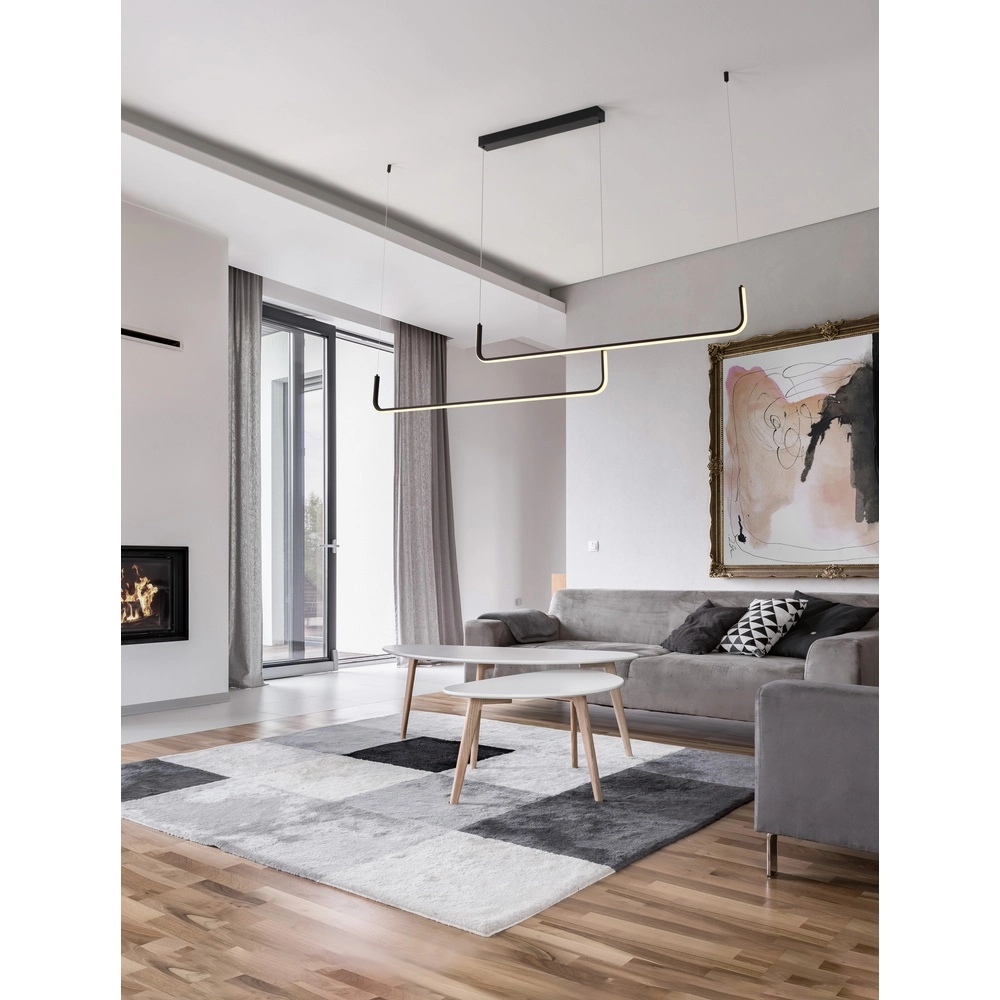 Suspension élégante Strita noir double 3000K Lyora 5212017448392