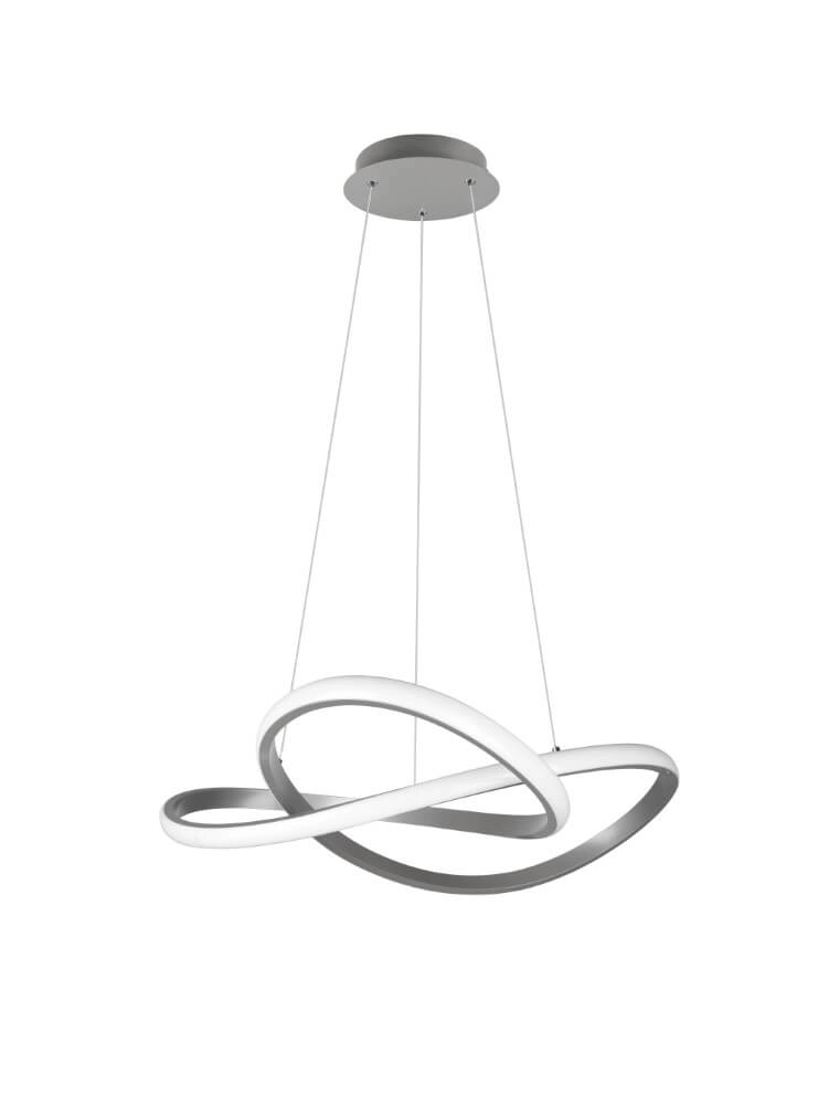 Lampe suspendue LED Course gris Trio 4017807521504