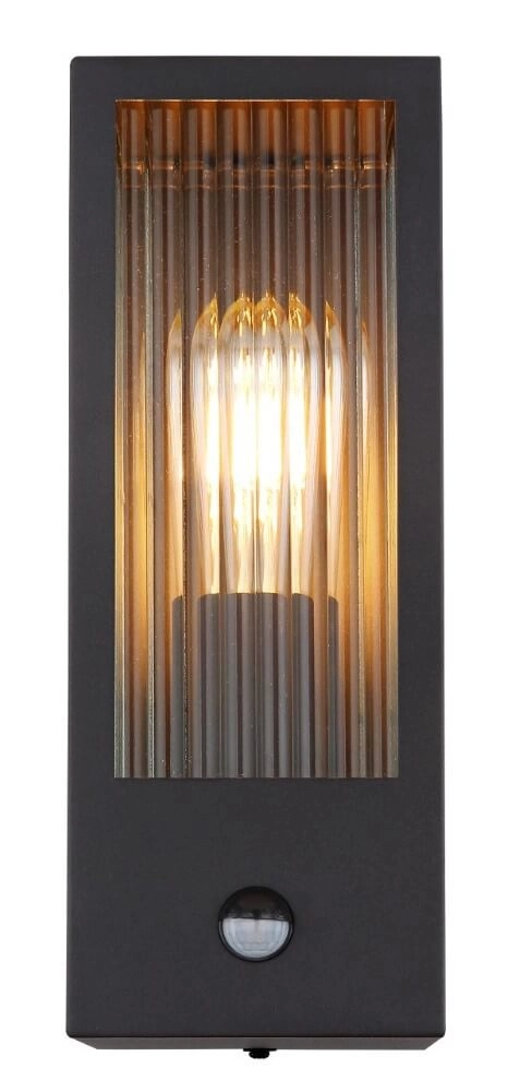 Applique Gundula avec capteur en verre nervuré Globo 9007371441136