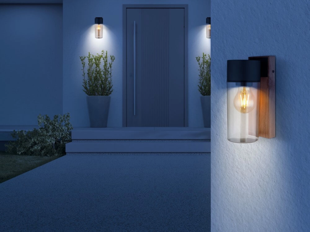 Lampe d'extérieur aspect bois Etsi Globo 9007371444526