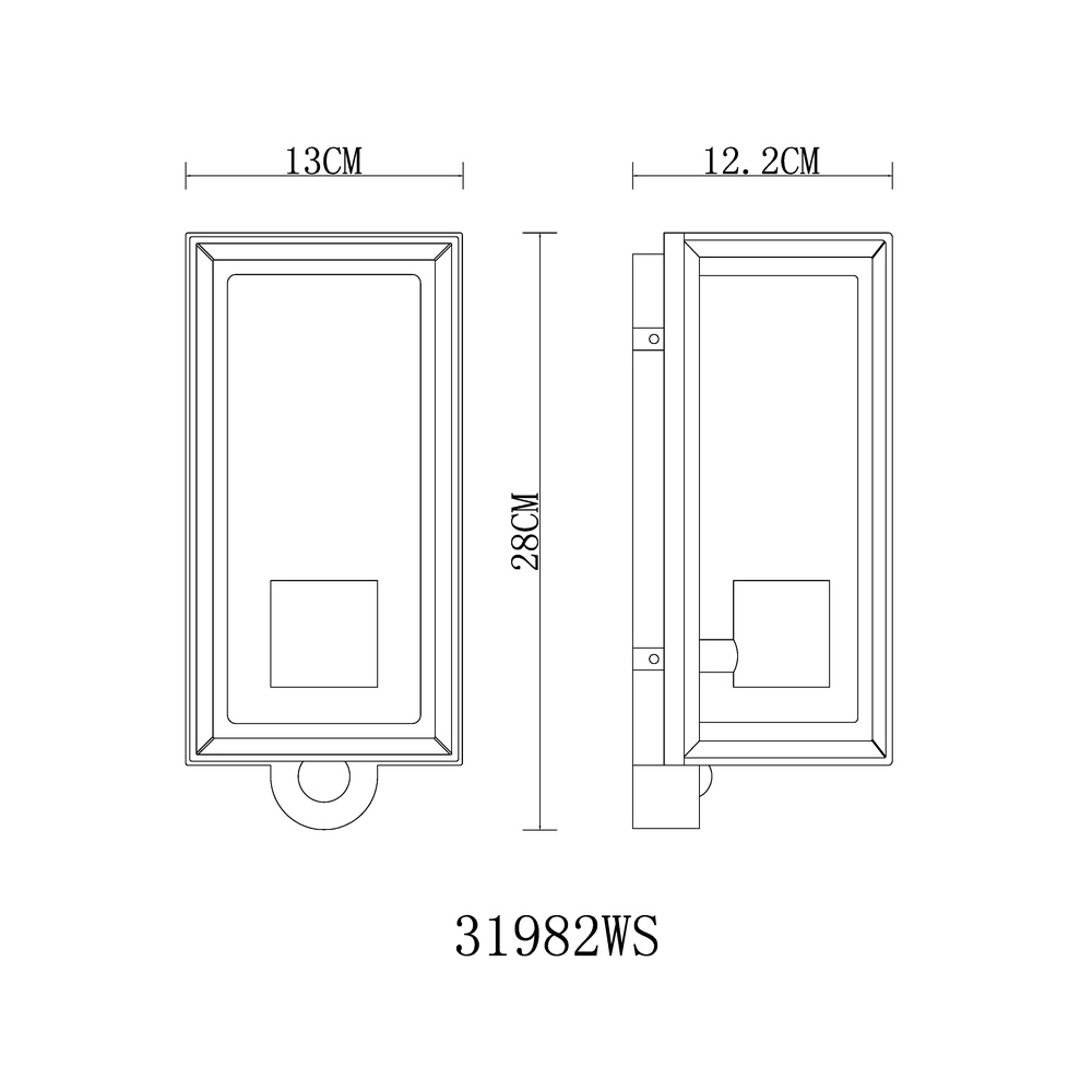 Lampe murale extérieure Logana Blanc avec capteur Globo 9007371474813