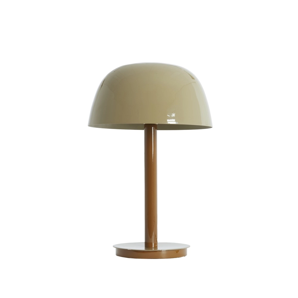 Lampe de bureau Marivet sable brillant et brun - Ø 30 cm