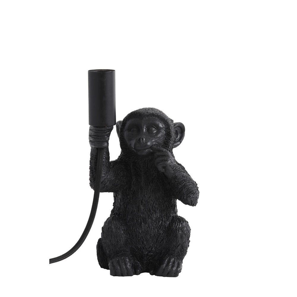 Singe lampe de table Monkey noir 23,5 cm Light & Living 8717807605384