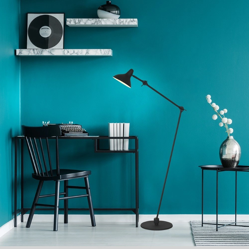 Lampe de lecture noire Kasket 105 cm Steinhauer 8712746132779