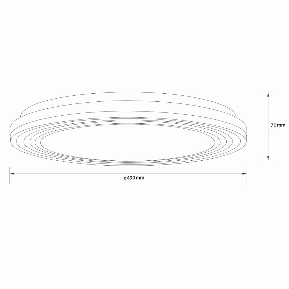 Plafonnier noir et blanc Kobana Ø49cm Brilliant 4004353426544