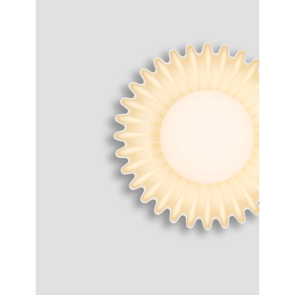 Applique murale Petel crème avec verre blanc Lyora 5212017483959