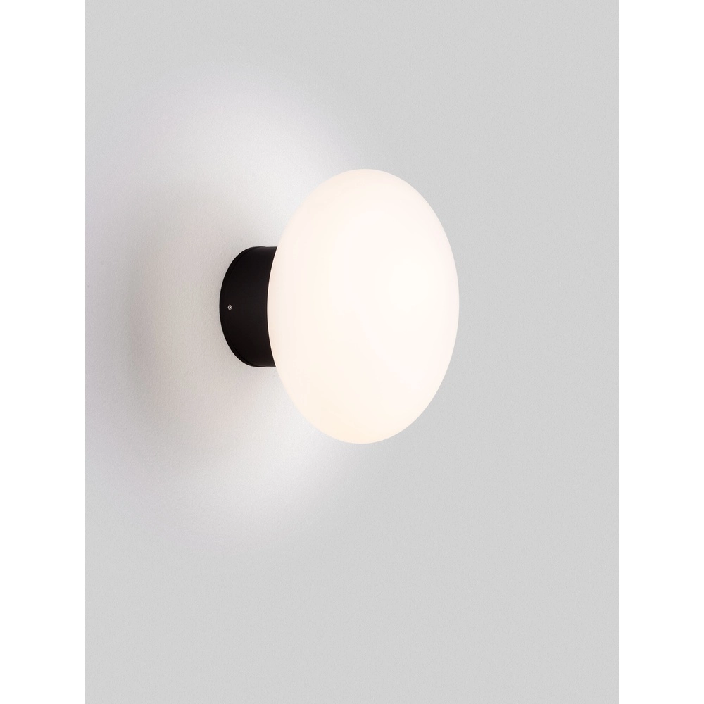 Plafonnier Ali anthracite avec verre blanc ovale Lyora 5212017476456