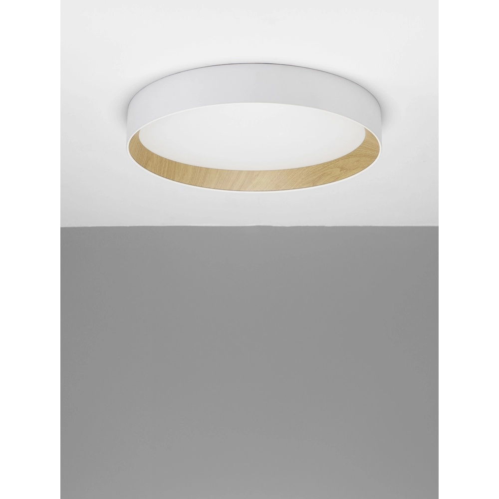 Plafonnier Stake blanc Ø 60cm Lyora 5212017445940