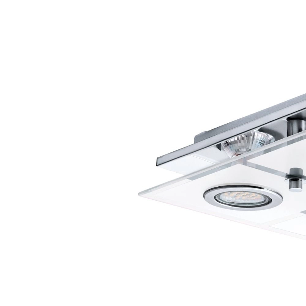 LED plafonnier Cabo Square 4x3w - 3000K - 29cm chromé Eglo 9002759309312