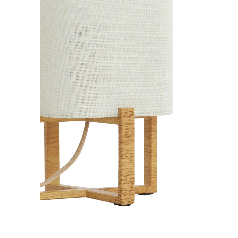 Lampe de table Wyn 39 cm - corde crème avec aspect bois Light & Living 8717807792541