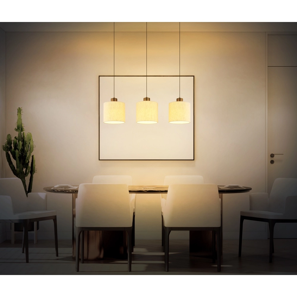 Lampe suspendue en métal à canon Thea Ligne droite à trois lumières Globo 9007371567034