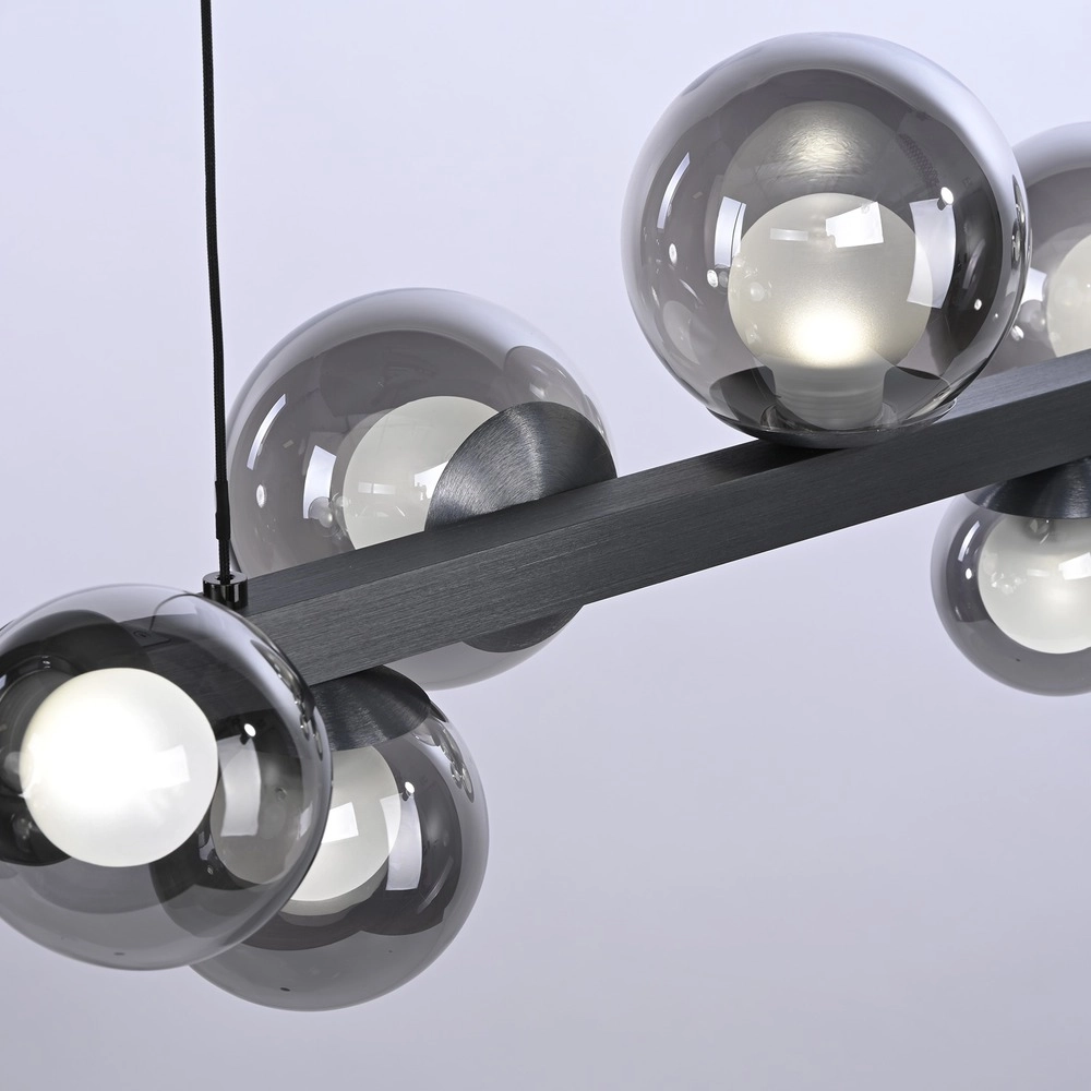 Lampe pendante de table à manger Pure E-Popup 18L - avec verre fumé Paul Neuhaus 4012248396452