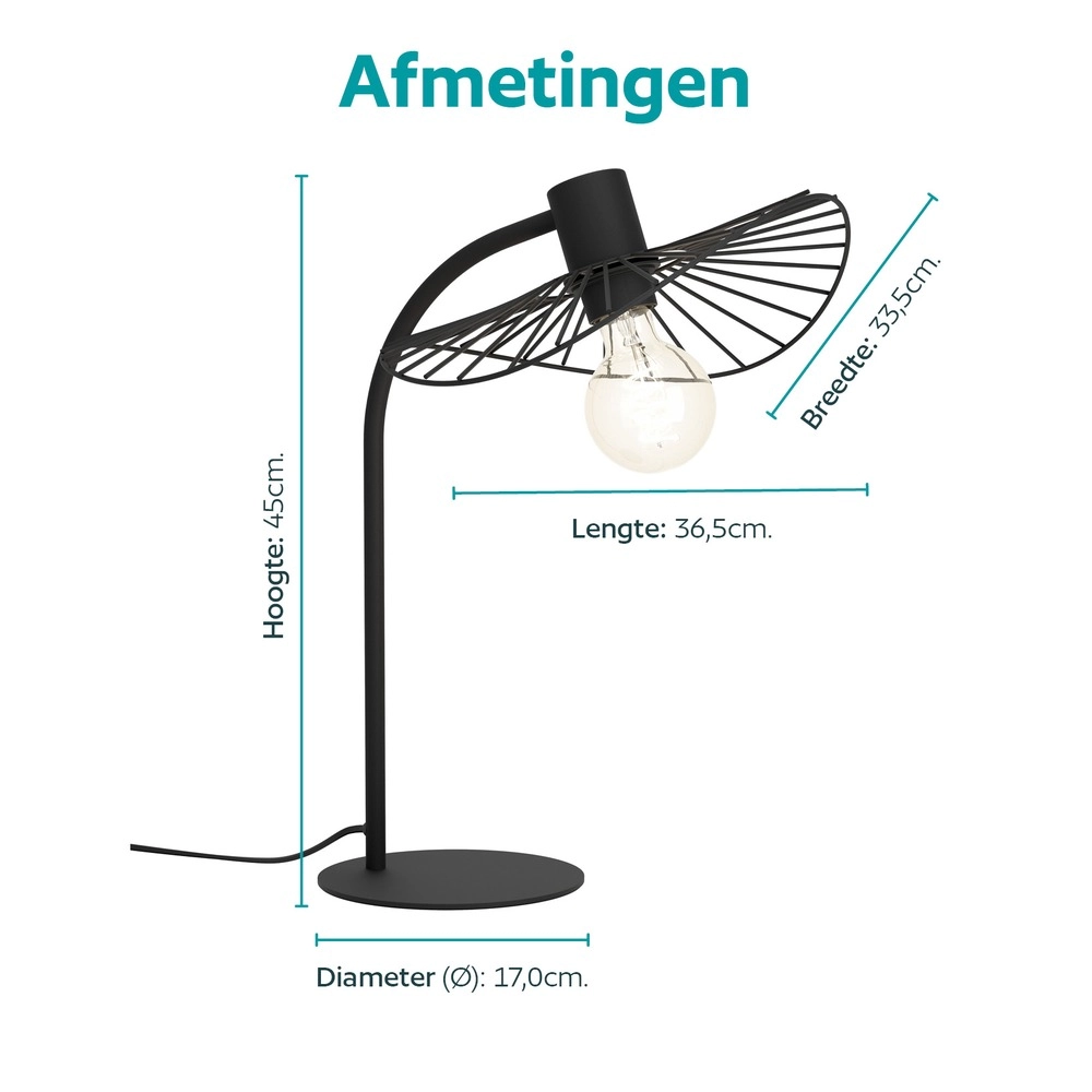 Lampe de table de conception Arroturas Noir Eglo 9008606406142