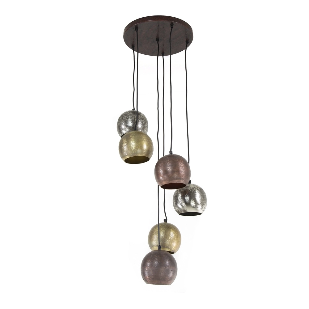 Lampe pendante industrielle Bol 6x E27 Lyora 8716803511279