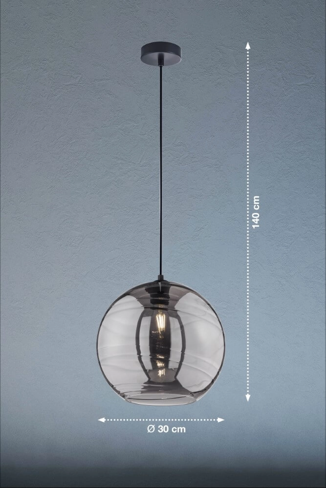 Lampe à suspension en verre Opie Ø 25 cm Fischer & Honsel 4003694606677