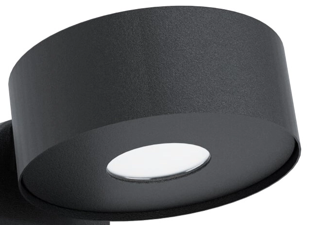 Spot mural LED Palosco 6w - 3000K avec détecteur de mouvement noir Eglo 9002759987381