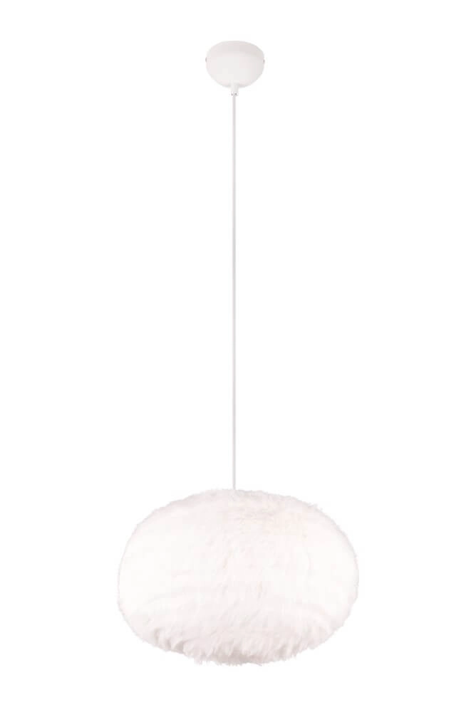 Lampe suspendue en tissu Furry crème Ø 50cm