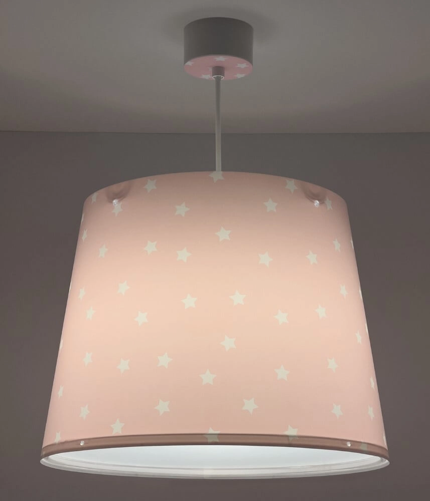 Lampe suspendue chambre d'enfant Star Light rose tendre Dalber 8420406001296