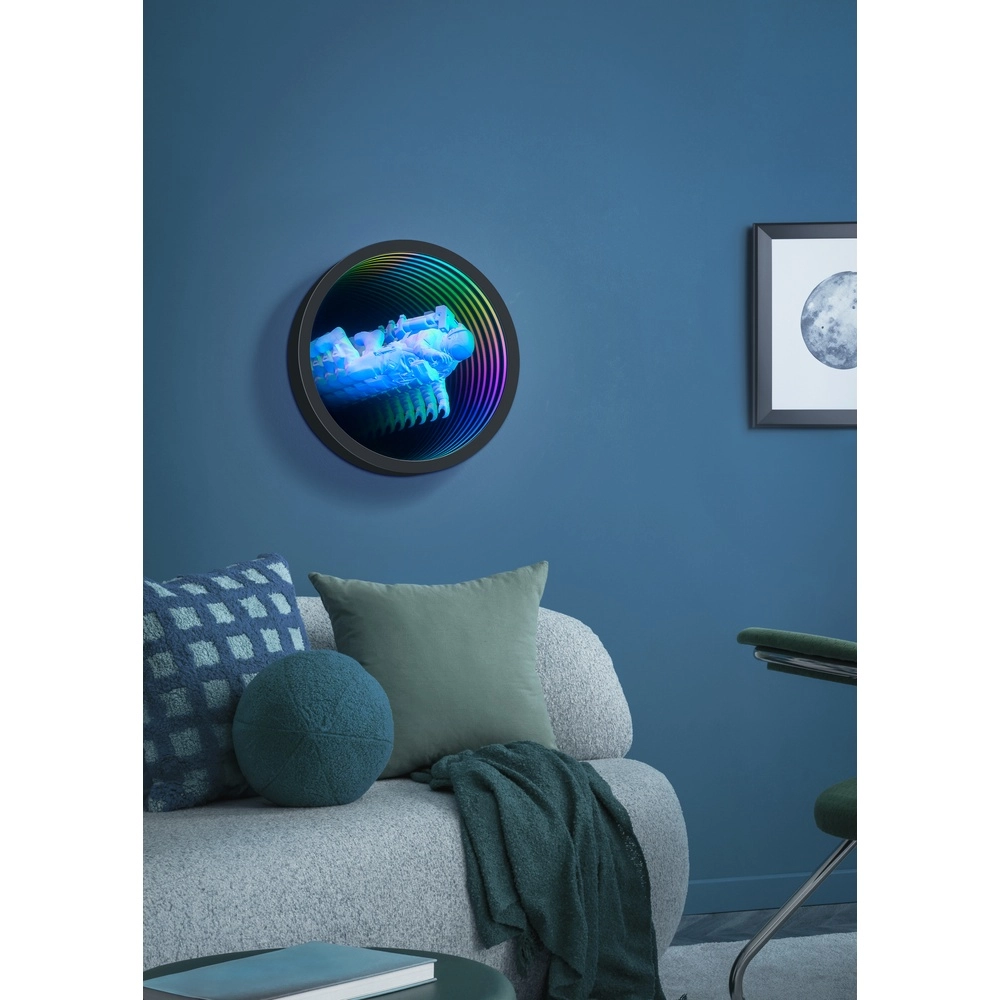 Applique murale Duke effet unique noir Ø 40cm Trio 4017807671711