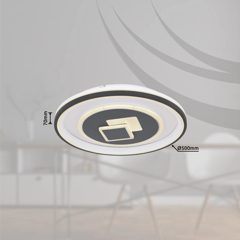 Lampe de plafond Sundi blanc avec noir Globo 9007371428915