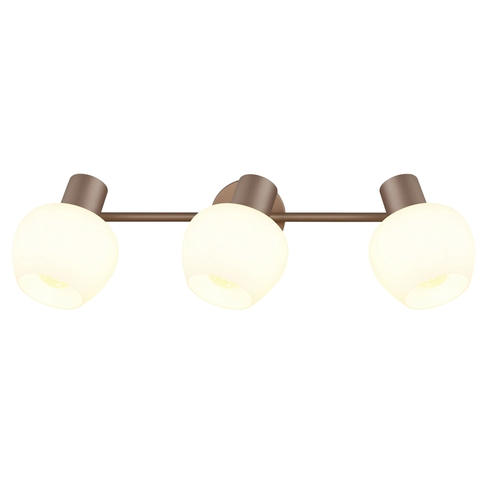 Lampe de plafond Eileen 3 café brun clair Globo 9007371592562
