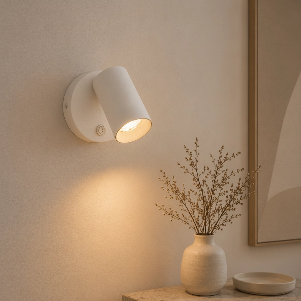 Spot mural Net Rond blanc