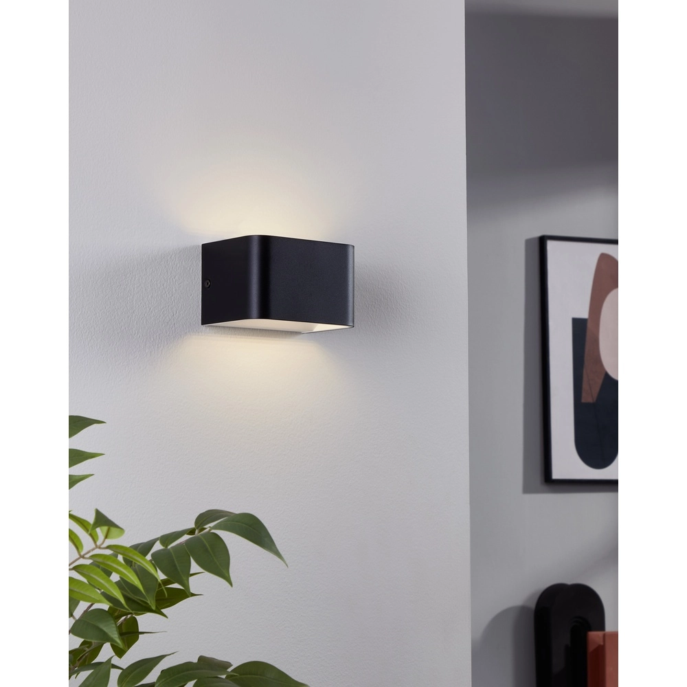 Lampe murale LED Sania 4 13cm - noir Eglo 9008606289851