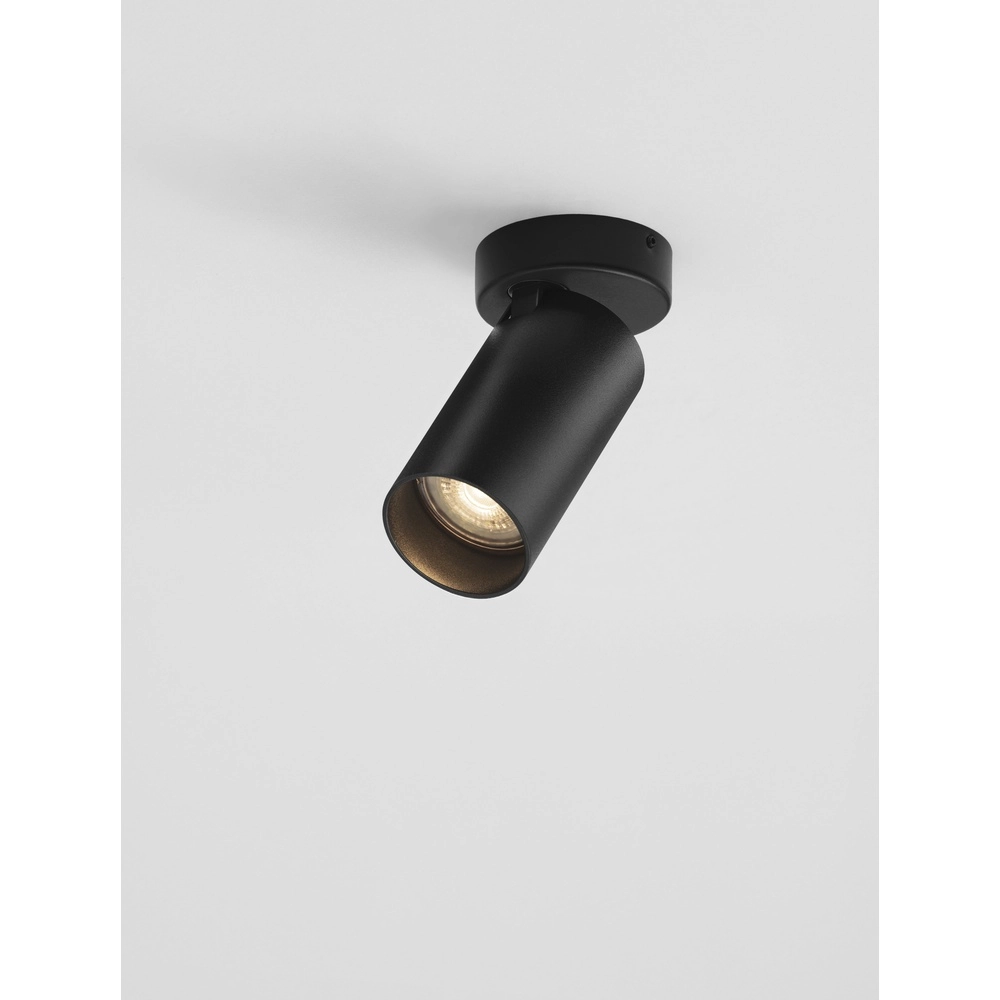Spot de plafond Oso noir Ø 7cm