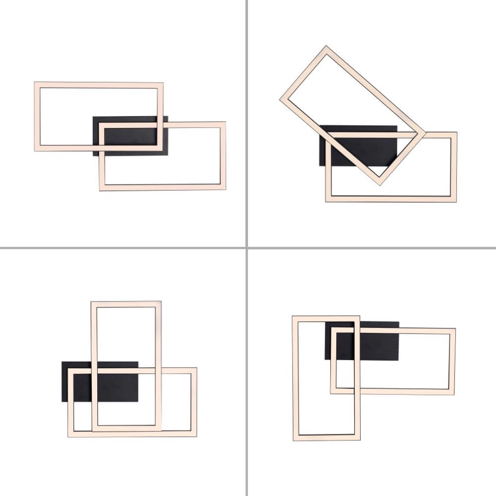Plafonnier noir Iven avec LED Paul Neuhaus 4043689981983