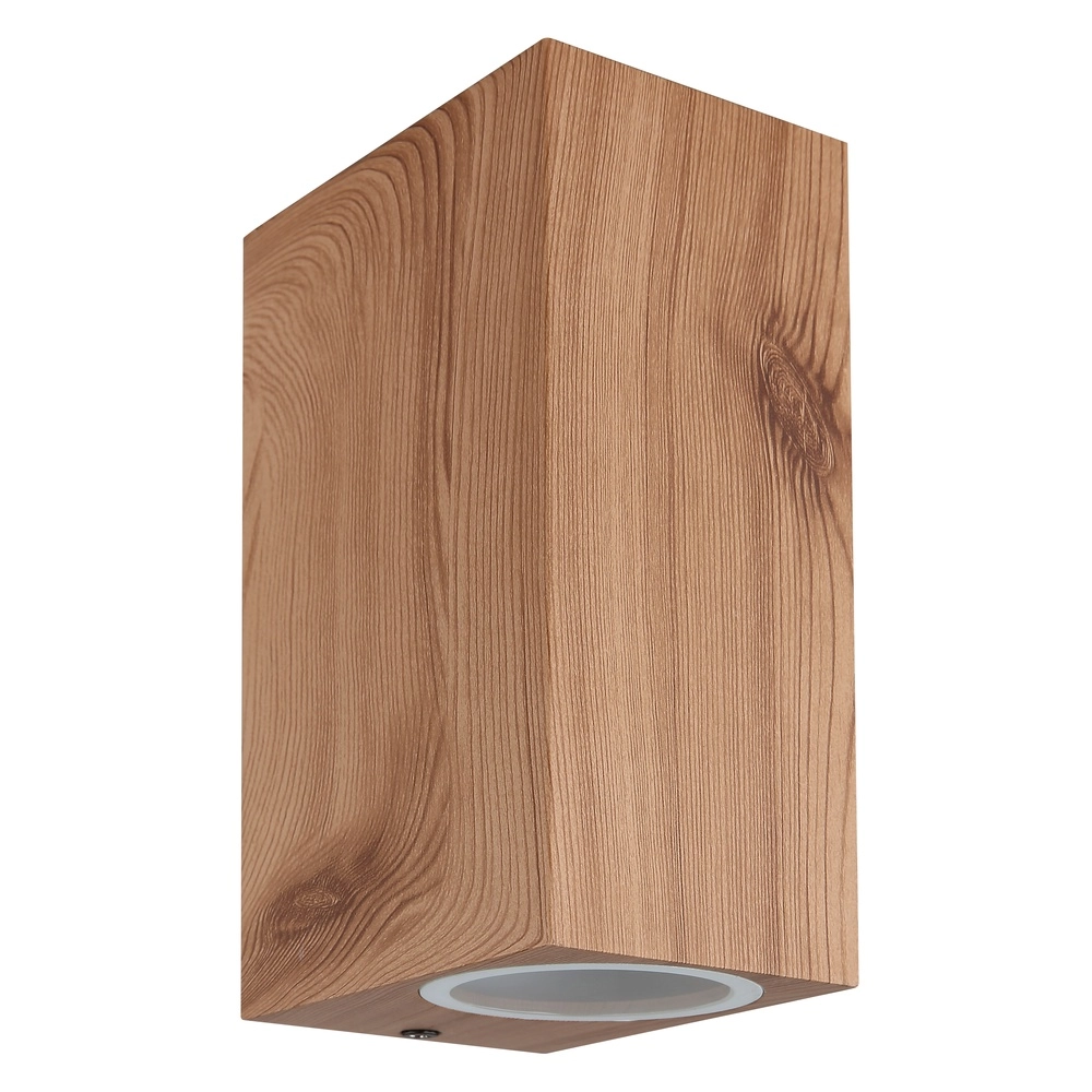 Spot lisse monté en surface Veronika Bois en haut et en bas Globo 9007371444786