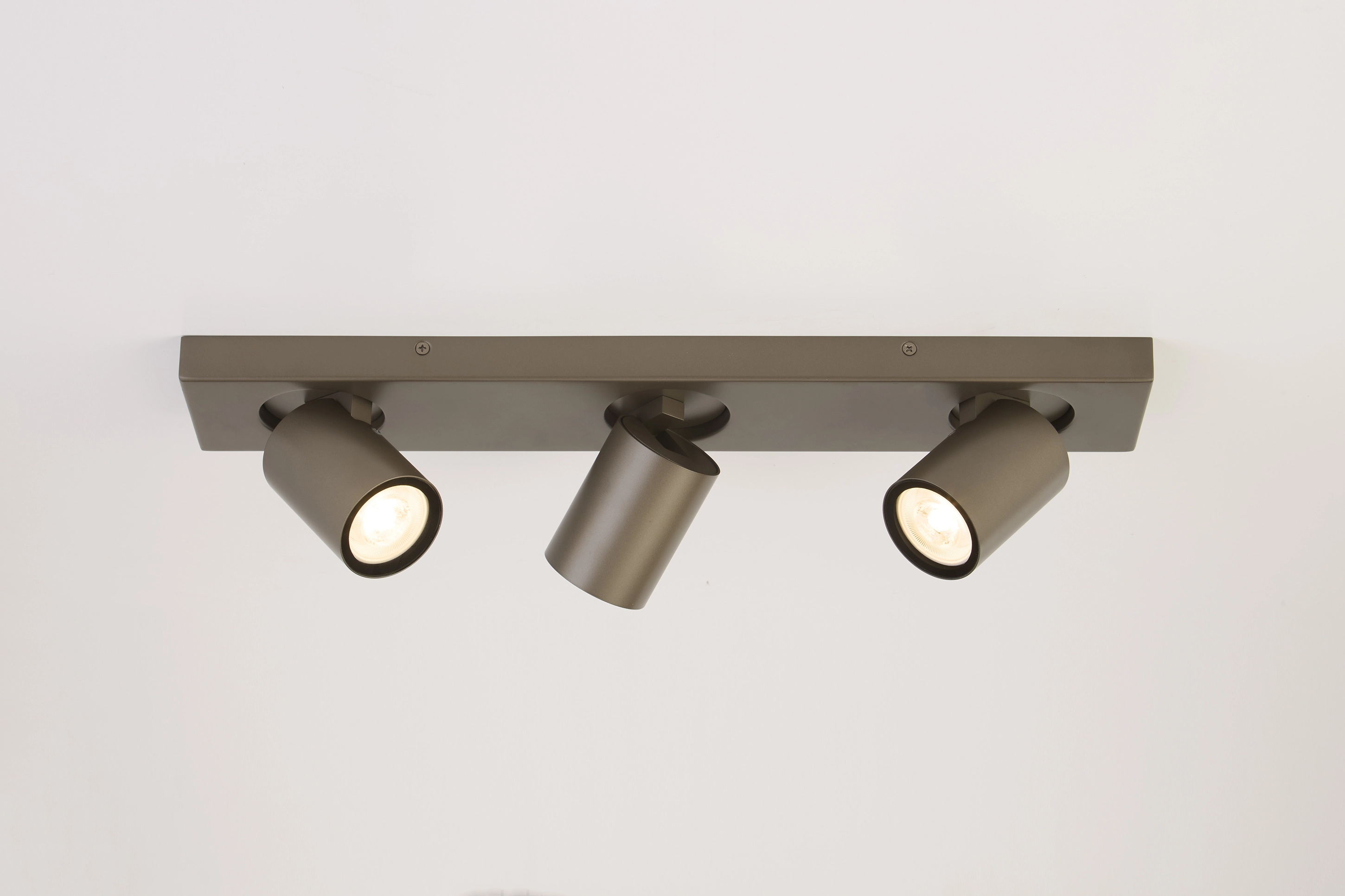 Lampe de plafond Selene 3 bronze rectangulaire