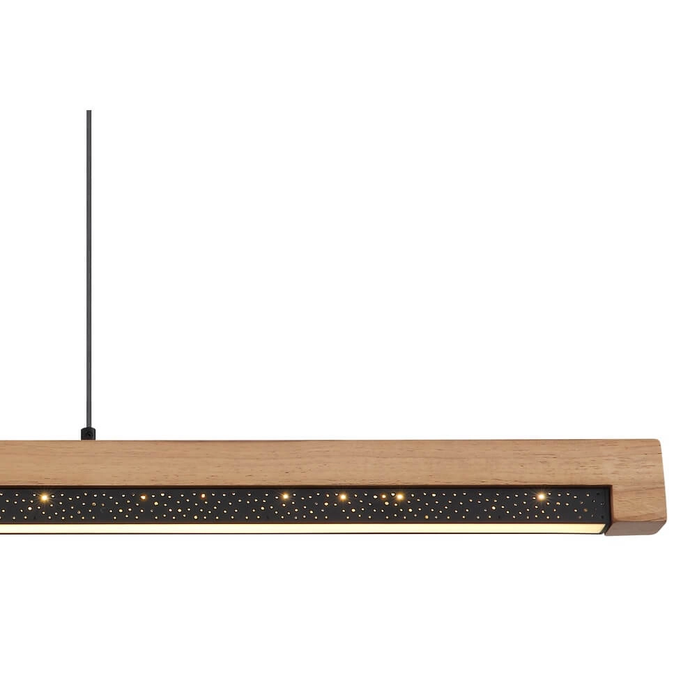 Suspension design Starla noir avec bois 85cm Globo 9007371456291