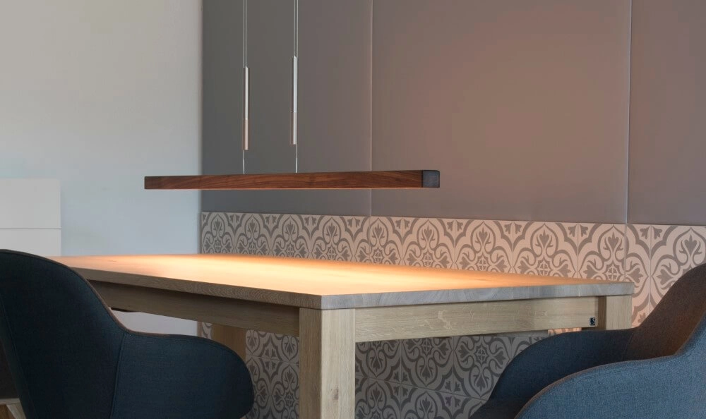 Lampe suspendue Leonora 160 cm - noyer huilé HerzBlut 4021273026227