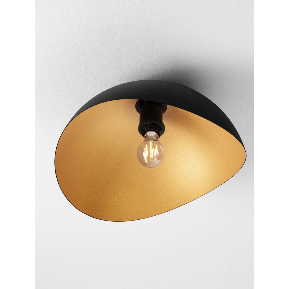 Plafonnier Opsi noir avec or Ø 40cm Lyora 5212017458025