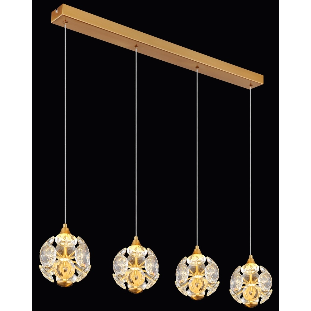 Lampe suspendue à 4 lumières Virina Or Globo 9007371452620