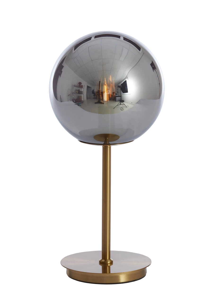 Lampe de table design Medina verre fumé