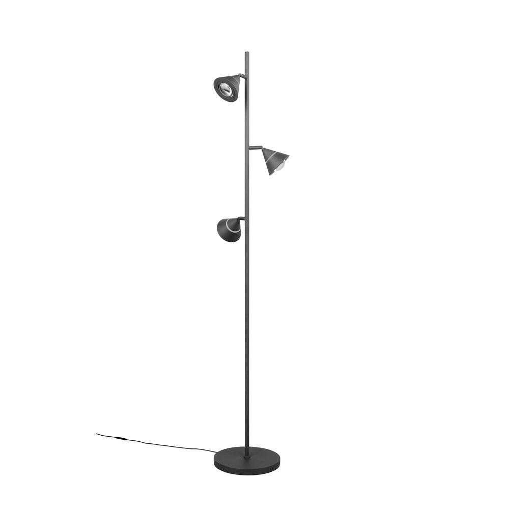 Lampadaire Romeo noir Trio 4017807675399