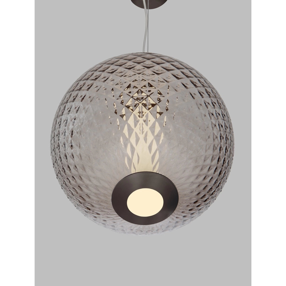 Suspension Aora Verre brun convexe Lyora 5212017483812