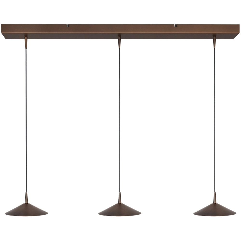 Lampe pendante à 3 lampes Ceppo Brun cacao Ø 18 cm