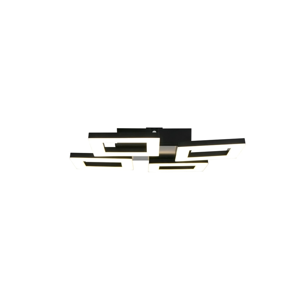 Lampe de plafond à design Cemi Carré noir Trio 4017807704334