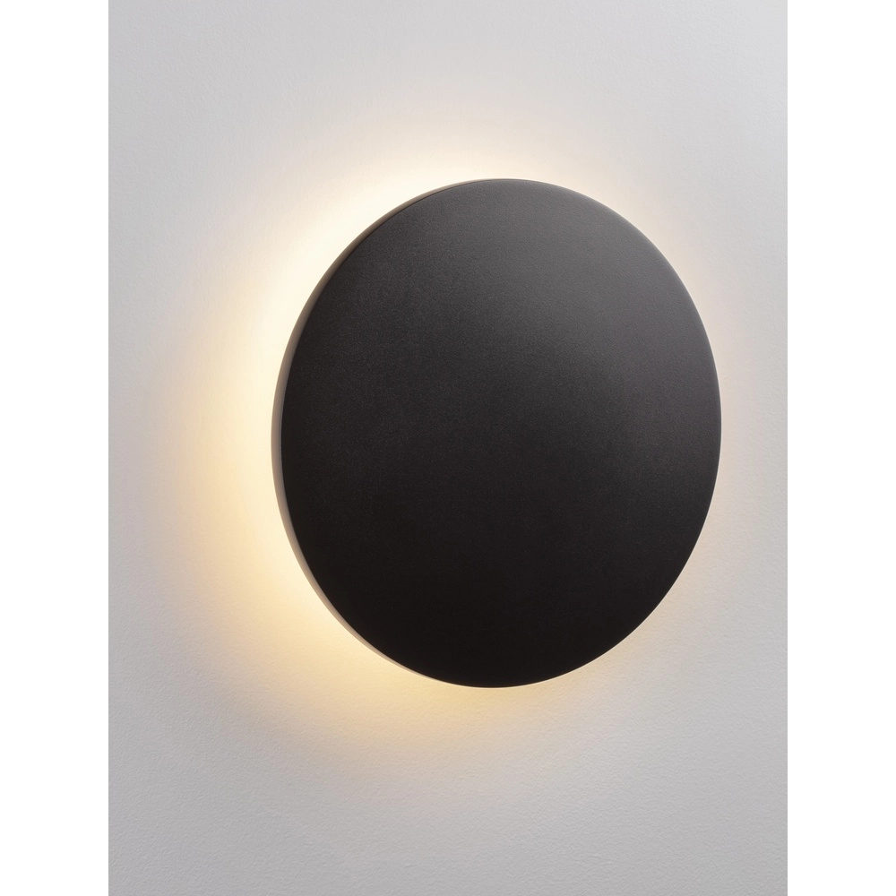 Applique murale ronde Copper noir Ø 24cm Lyora 5212017447364