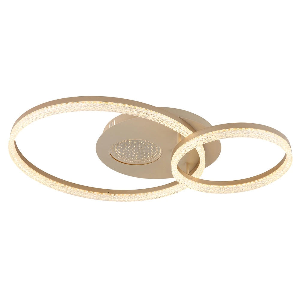 Lampe de plafond ronde Sanford brun sable