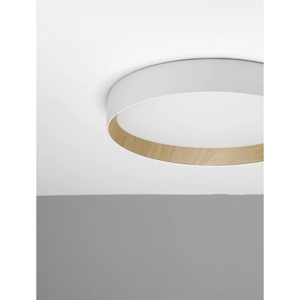 Plafonnier Stake blanc Ø 60cm Lyora 5212017445940