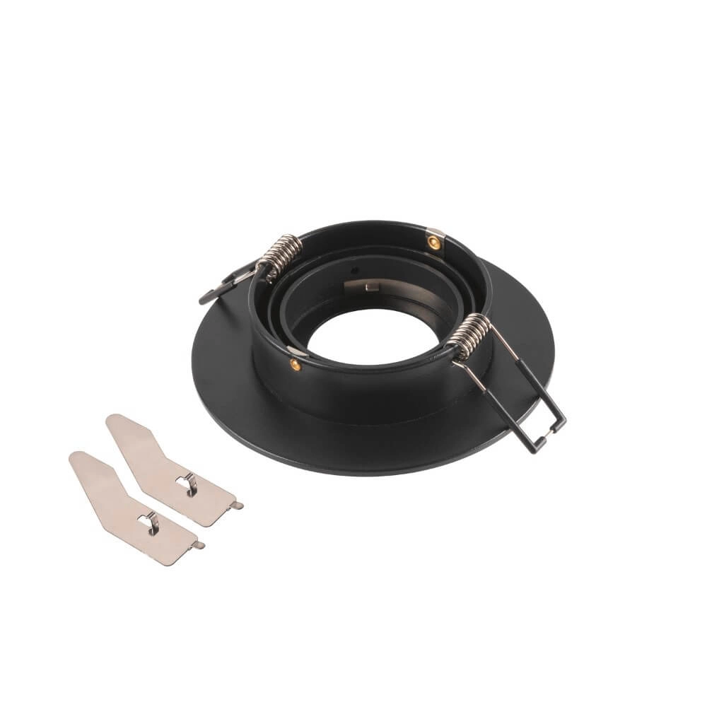 Anneau de montage New Tria 75 XL rond noir - sans raccord SLV 4024163280501