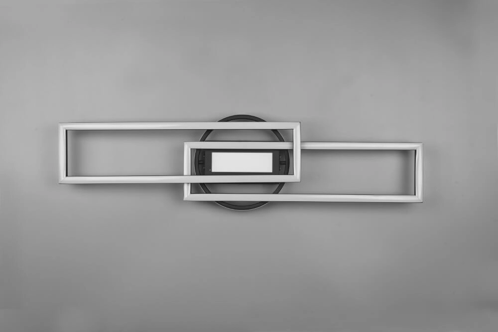 Plafonnier LED orientable Twister noir Trio 4017807540581