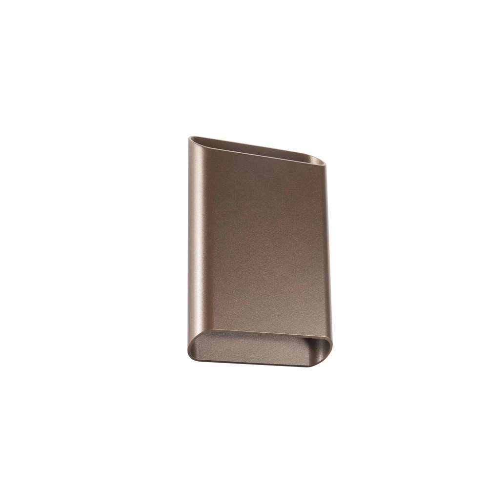 Lampe murale moderne Alex Marron de haut en bas