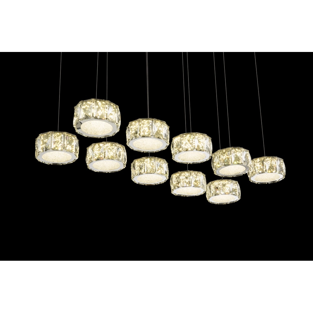 Lampe suspendue à 10 lampes Amur Chrome Globo 9007371345069