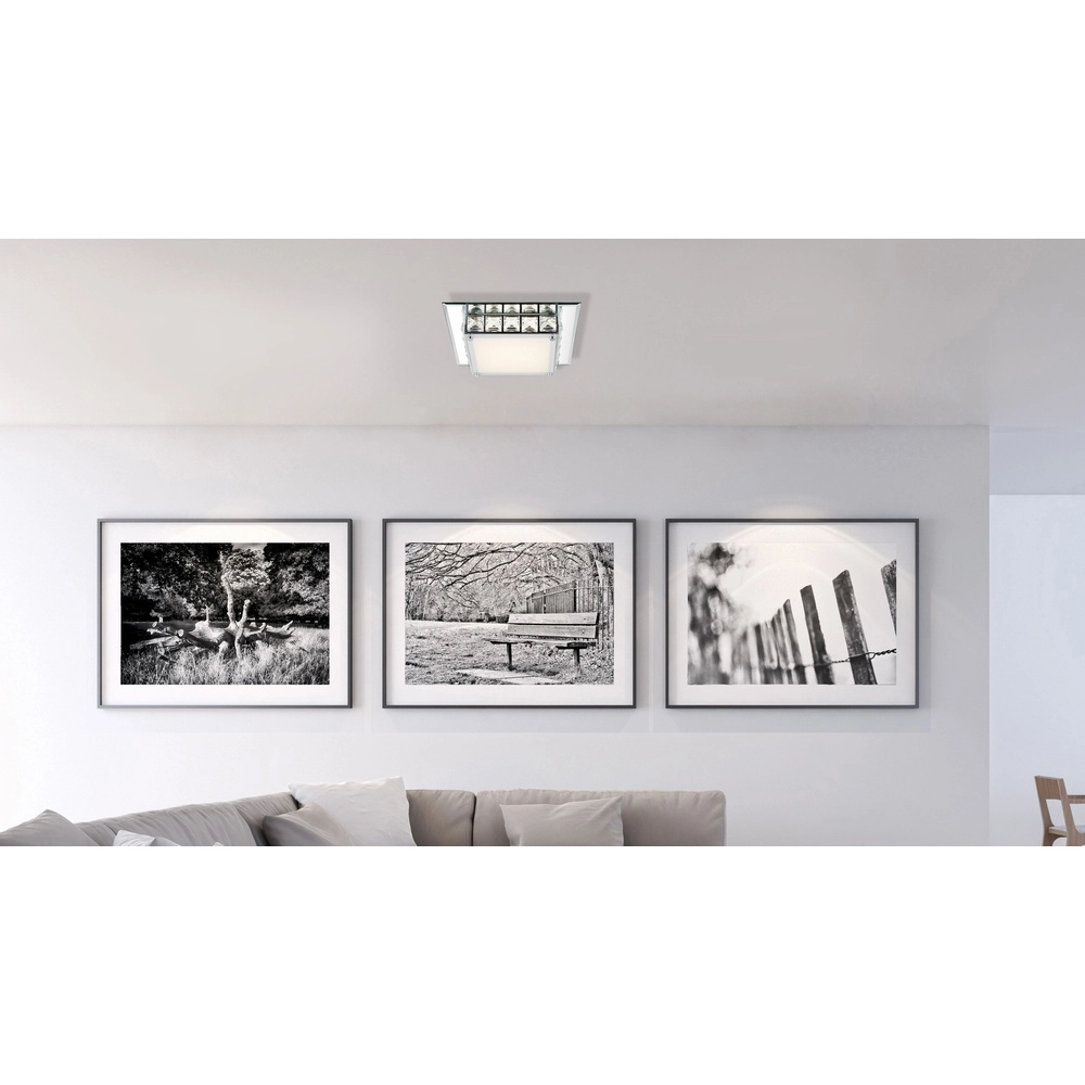 Lampe de plafond carrée Margo Chrome Globo 9007371324705
