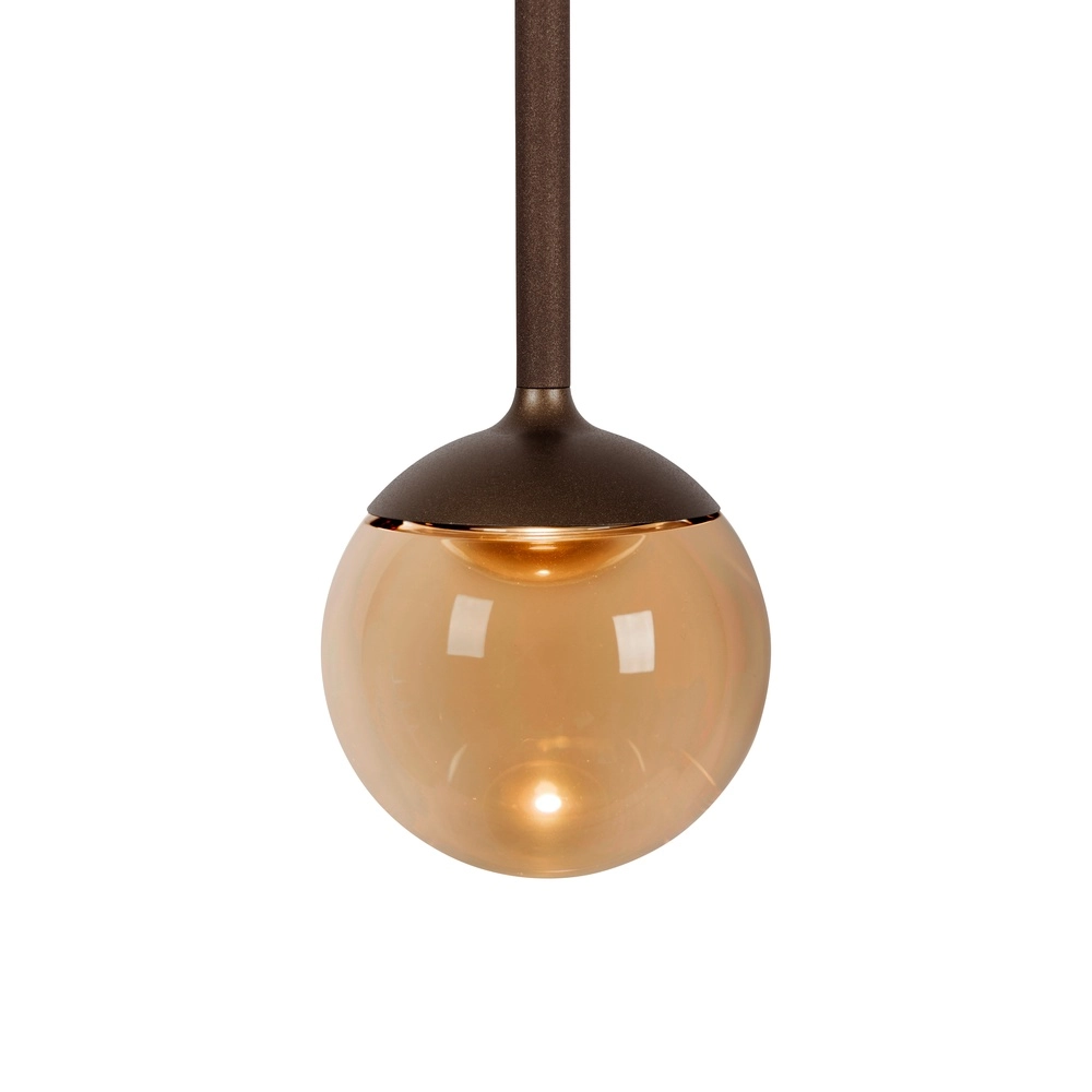 Lampe suspendue Calina seulement avec une boule d’ambre Premium by Lucide 5411212242044