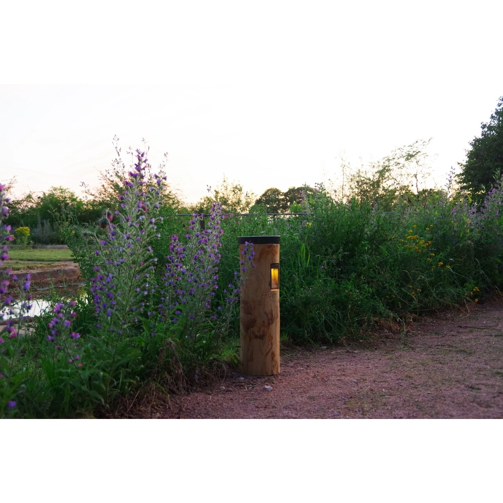 Éclairage solaire en bois Piatto Châtaignier - 65 cm - 2700 000 km Timberlab 8716803514034